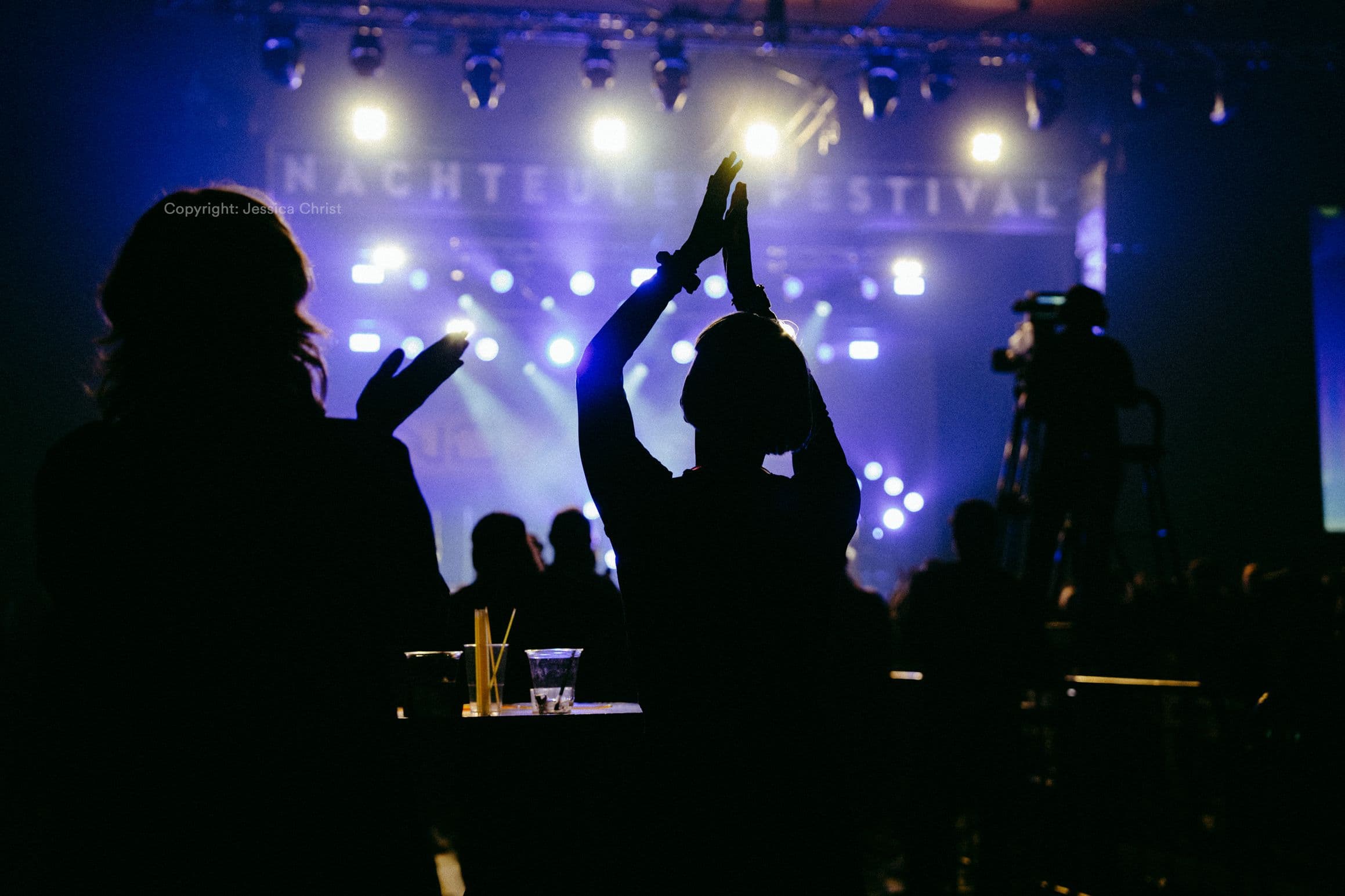 Nachtaufnahme des Nachteulen Festivals