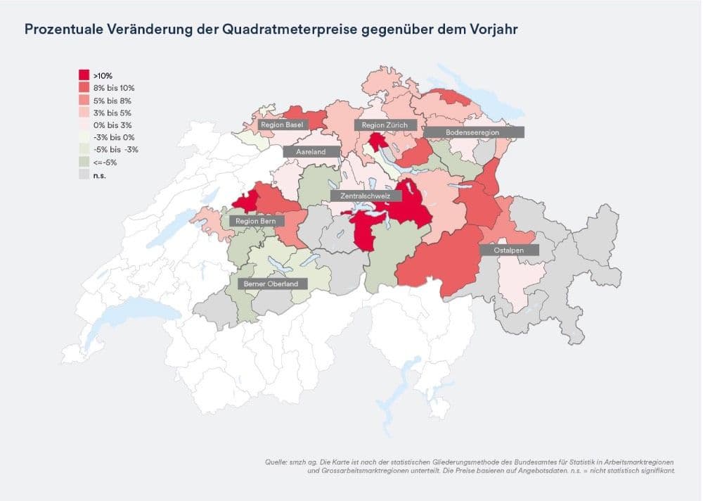 Preisentwicklung Einfamilienhäuser (Stand März 2025)